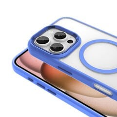 iPhone 16 Pro Max Kılıf Wireless Şarj Özellikli Krom Magsafe Silikon Kapak