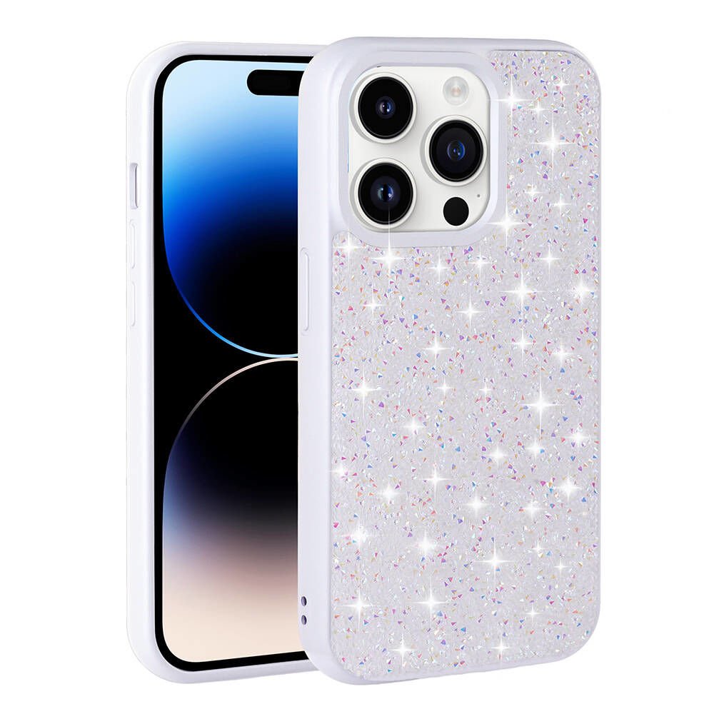 iPhone 14 Pro Kılıf Parlak Taşlı Tasarım Pırlanta Kapak