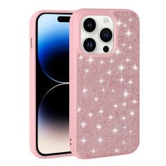 iPhone 14 Pro Kılıf Parlak Taşlı Tasarım Pırlanta Kapak