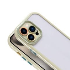 iPhone 15 Pro Kılıf Kamera Korumalı Renkli Kenar ve Çerçeve Tasarımlı Vitamin Kapak