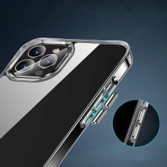 iPhone 14 Pro Kılıf Standlı Şeffaf Silikon L-Stand Kapak