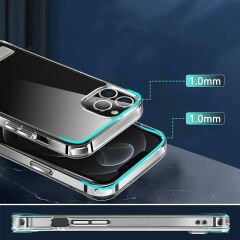iPhone 14 Pro Kılıf Standlı Şeffaf Silikon L-Stand Kapak