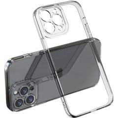 Iphone 14 Pro Kamera Korumalı Şeffaf Yumuşak Silikon