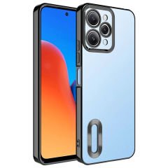 Xiaomi Redmi 12 Kılıf Kamera Korumalı Logo Gösteren Omega Kapak