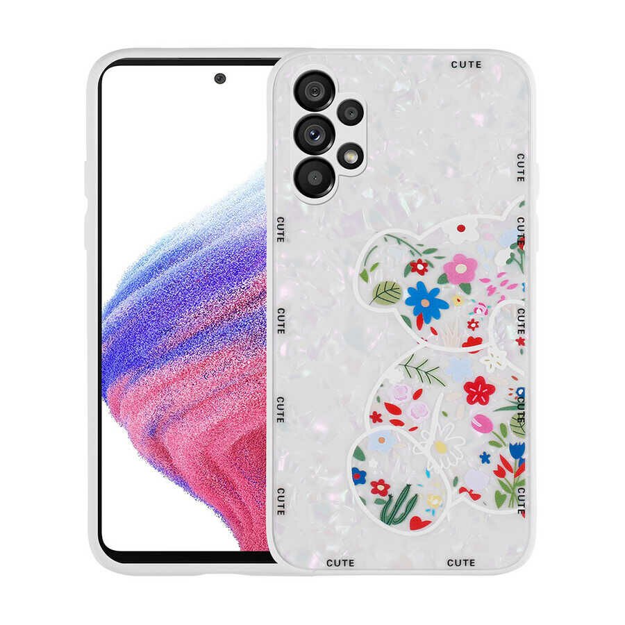 Samsung Galaxy A13 4G Kılıf Desenli Sert Silikon Mumila Kapak