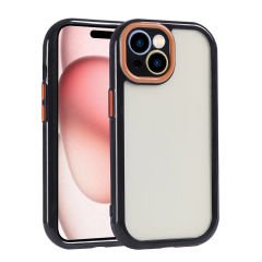 iPhone 15 Kılıf Kamera Korumalı Renkli Kenar ve Çerçeve Tasarımlı Vitamin Kapak
