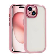 iPhone 15 Kılıf Kamera Korumalı Renkli Kenar ve Çerçeve Tasarımlı Vitamin Kapak