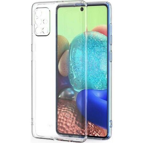 Samsung Galaxy A71 Korumalı Şeffaf Yumuşak Silikon