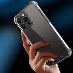 iPhone 15 Pro Max Kılıf Nitro Anti Shock Darbe Emici Köşe Korumalı Şeffaf Silikon Kapak