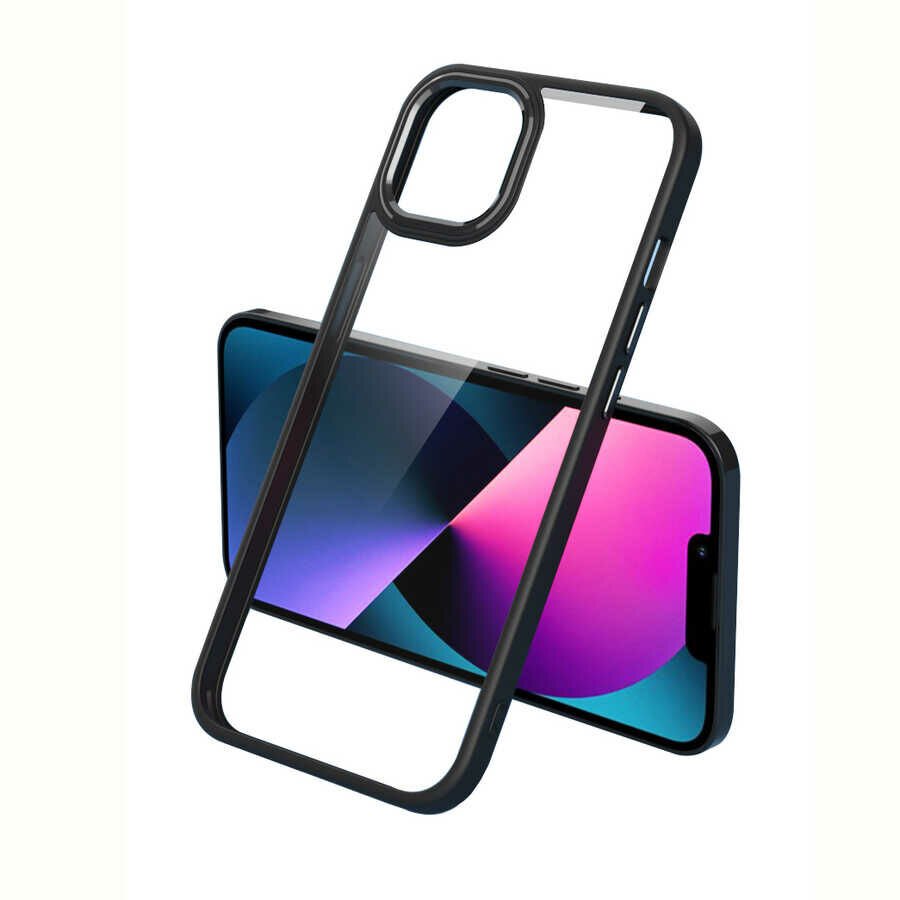 iPhone 11 Kılıf Renkli Silikon Kenarlı Krom Kapak