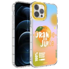 iPhone 14 Pro Kılıf Kamera Korumalı Renkli Desenli Sert Silikon Korn Kapak