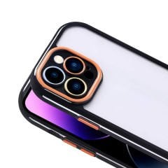 iPhone 14 Pro Max Kılıf Kamera Korumalı Renkli Kenar ve Çerçeve Tasarımlı Vitamin Kapak