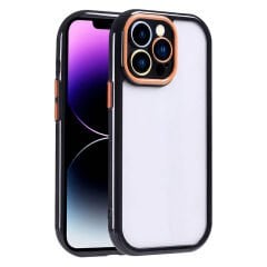 iPhone 14 Pro Max Kılıf Kamera Korumalı Renkli Kenar ve Çerçeve Tasarımlı Vitamin Kapak