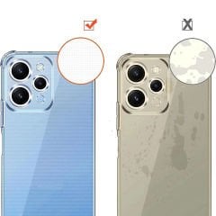 Xiaomi Redmi 12 Kılıf Nitro Anti Shock Darbe Emici Köşe Korumalı Şeffaf Silikon Kapak