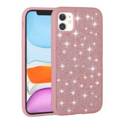 iPhone 11 Kılıf Parlak Taşlı Tasarım Pırlanta Kapak