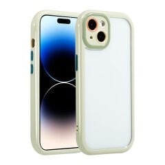 iPhone 14 Kılıf Kamera Korumalı Renkli Kenar ve Çerçeve Tasarımlı Vitamin Kapak