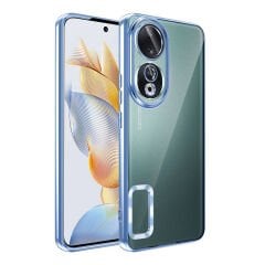 Honor 90 Kılıf Tek Kamera Çerçeveli Logo Gösteren Omega Kapak