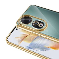 Honor 90 Kılıf Tek Kamera Çerçeveli Logo Gösteren Omega Kapak