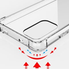 Xiaomi Redmi Note 10 Kılıf Nitro Anti Shock Darbe Emici Köşe Korumalı Şeffaf Silikon Kapak