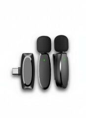 01 Type-C Uyumlu 360° Ses Algılama Özelikli Kablosuz Yaka Mikrofonu