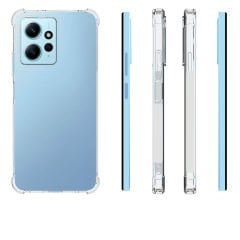 Xiaomi Redmi Note 12 4G Kılıf Nitro Anti Shock Darbe Emici Köşe Korumalı Şeffaf Silikon Kapak