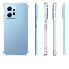 Xiaomi Redmi Note 12 4G Kılıf Nitro Anti Shock Darbe Emici Köşe Korumalı Şeffaf Silikon Kapak