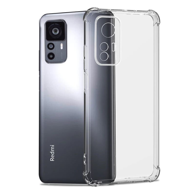 Xiaomi Mi 12T Pro Kılıf Nitro Anti Shock Darbe Emici Köşe Korumalı Şeffaf Silikon Kapak
