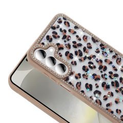 Samsung Galaxy A55 Kılıf Taşlı ve Simli Tasarım Azra Kapak