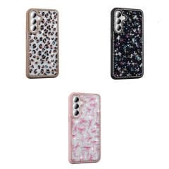 Samsung Galaxy A55 Kılıf Taşlı ve Simli Tasarım Azra Kapak