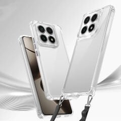 Xiaomi 14T Pro Kılıf Airbagli Takılabilir Askı Aparatlı Snap Silikon Kapak