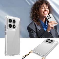 Xiaomi 14T Pro Kılıf Airbagli Takılabilir Askı Aparatlı Snap Silikon Kapak