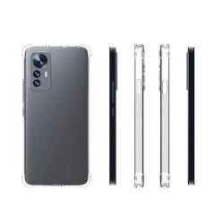 Xiaomi Mi 12 Lite Kılıf Nitro Anti Shock Darbe Emici Köşe Korumalı Şeffaf Silikon Kapak