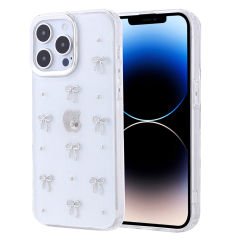 iPhone 14 Pro Kılıf Airbag Tasarımlı Simli Şeffaf Kutup Kapak