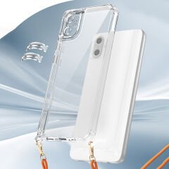 Samsung Galaxy A06 Kılıf Airbagli Takılabilir Askı Aparatlı Snap Silikon Kapak