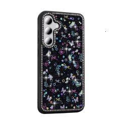 Samsung Galaxy S24 FE Kılıf Taşlı ve Simli Tasarım Azra Kapak