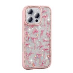 iPhone 16 Pro Max Kılıf Taşlı ve Simli Tasarım Azra Kapak