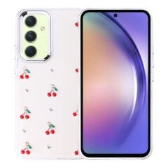 Samsung Galaxy A54 Kılıf Airbag Tasarımlı Simli Şeffaf Kutup Kapak