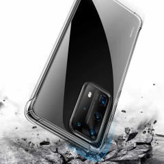 Huawei P40 Pro Kılıf Nitro Anti Shock Darbe Emici Köşe Korumalı Şeffaf Silikon Kapak