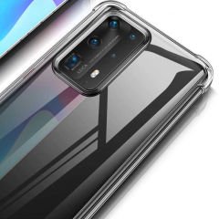 Huawei P40 Pro Kılıf Nitro Anti Shock Darbe Emici Köşe Korumalı Şeffaf Silikon Kapak
