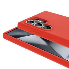 Samsung Galaxy S24 Ultra Kılıf Magsafe Şarj Özellikli Sıvı Teknolojili Silinebilir Sert Kivi Kapak