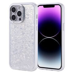 iPhone 15 Kılıf Taşlı Tasarımlı Kapi Kapak