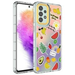 Samsung Galaxy A13 4G Kılıf Kamera Korumalı Renkli Desenli Sert Silikon Korn Kapak