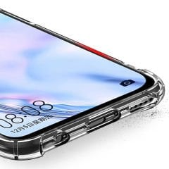 Huawei P40 Lite Kılıf Nitro Anti Shock Darbe Emici Köşe Korumalı Şeffaf Silikon Kapak