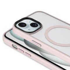 iPhone 13 Kılıf Mat Arka Yüzey Wireless Şarj Özellikli  Flet Magsafe Kapak kılıf