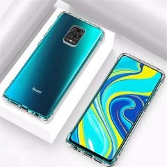 Xiaomi Redmi Note 9S Kılıf Nitro Anti Shock Darbe Emici Köşe Korumalı Şeffaf Silikon Kapak