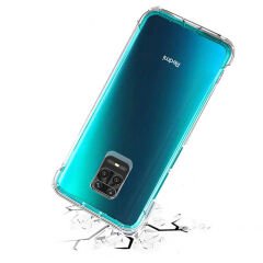 Xiaomi Redmi Note 9S Kılıf Nitro Anti Shock Darbe Emici Köşe Korumalı Şeffaf Silikon Kapak