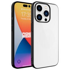 iPhone 15 Pro Max Kılıf Sert PC Renkli Çerçeveli Riksos Kapak