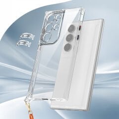 Samsung Galaxy S25 Ultra Kılıf Airbagli Takılabilir Askı Aparatlı Snap Silikon Kapak