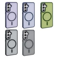 Samsung Galaxy S24 Kılıf Magsafe Şarj Özellikli Mat Arka Yüzey Sio Kapak