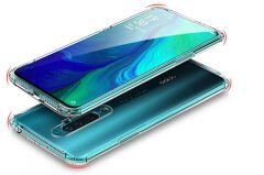 Oppo A9 2020 Kılıf Nitro Anti Shock Darbe Emici Köşe Korumalı Şeffaf Silikon Kapak